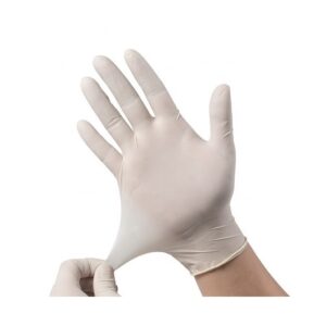5 paires de gants en latex blanc